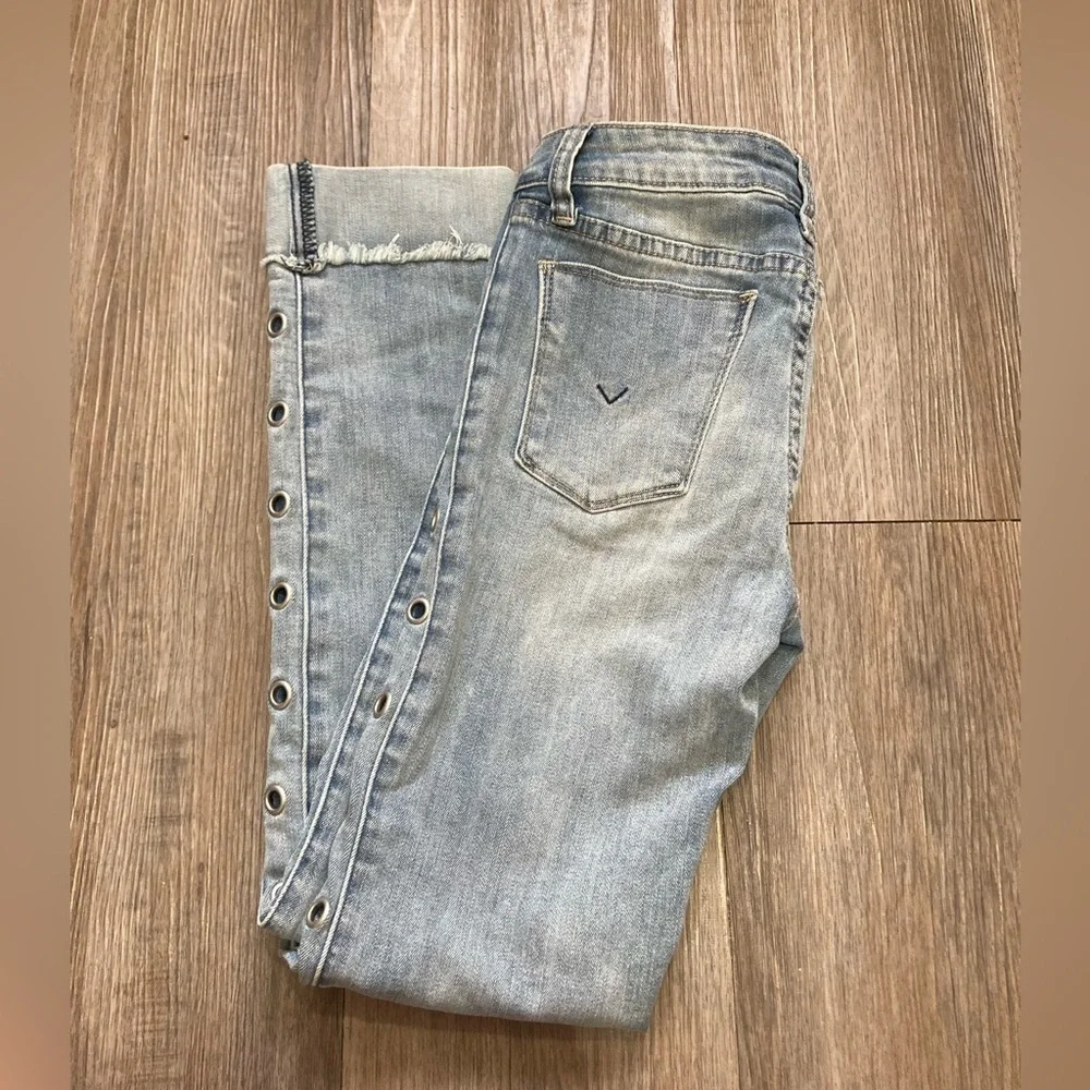 Hudson Kids Girls Studded Girlfriend Straight Fit Jeans Size 14”